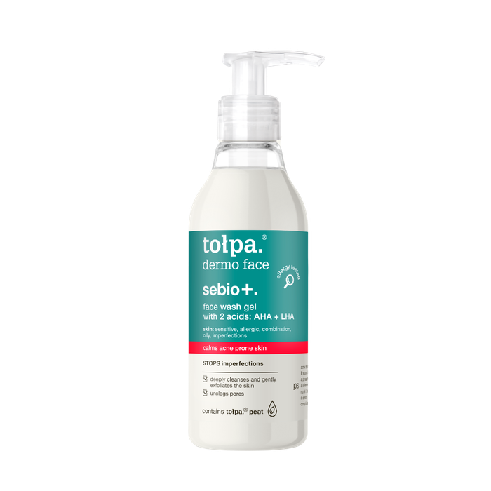 Tolpa Sebio+ Face Wash Gel with 2 Acids AHA+LHA 195ml