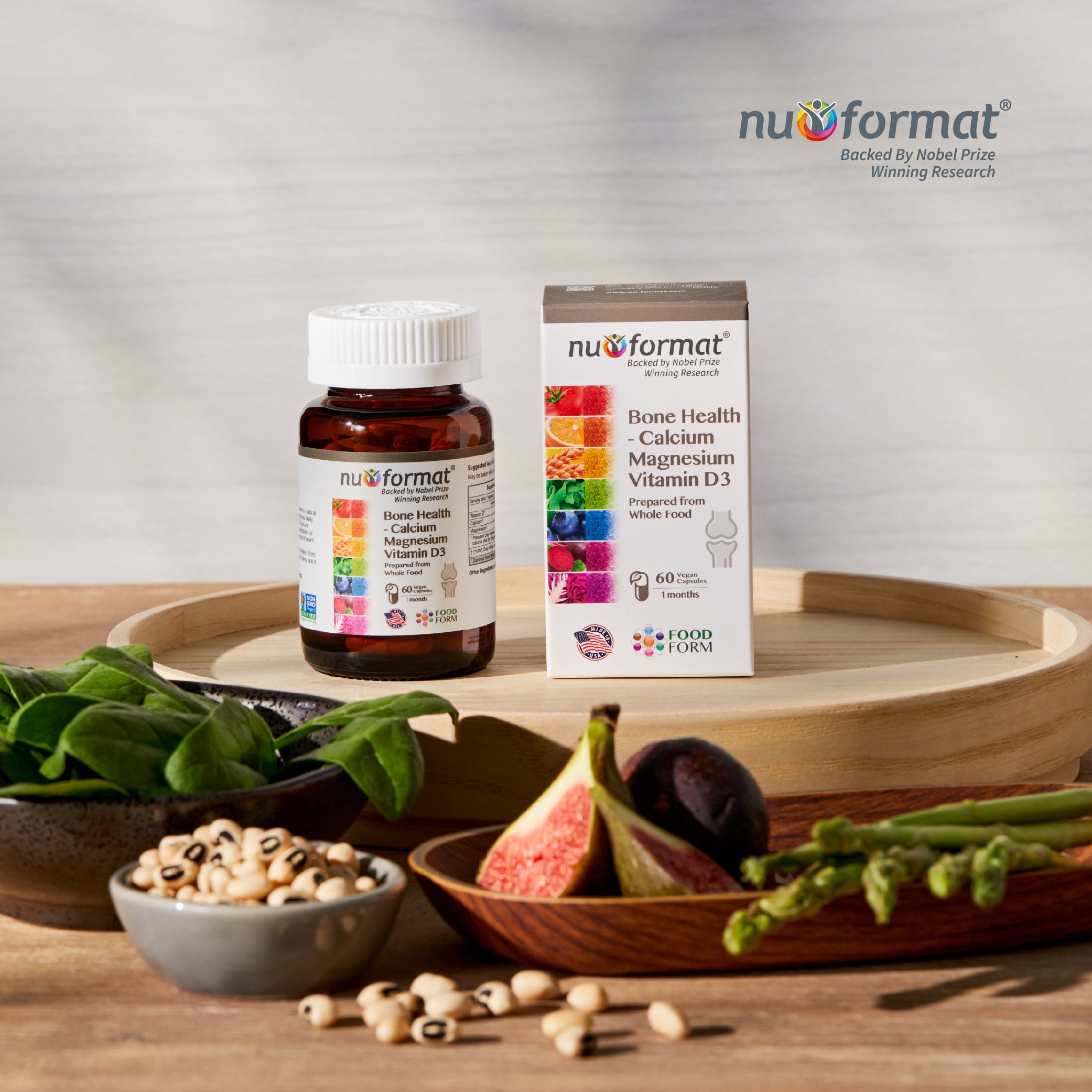 Nu-Format Bone Health - Calcium Magnesium Vitamin D3 (60 capsules)