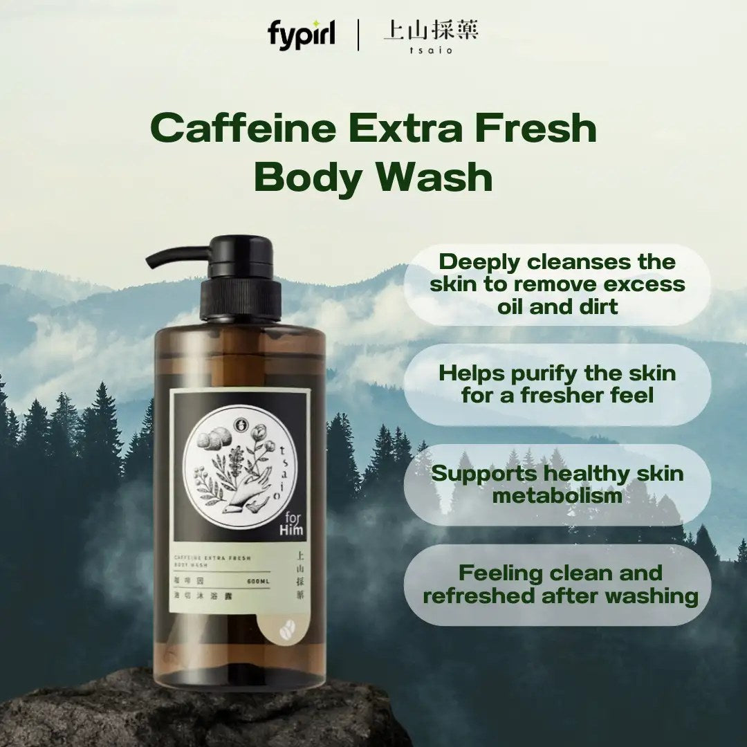 Tsaio Caffeine Extra Fresh Body Wash 600ml