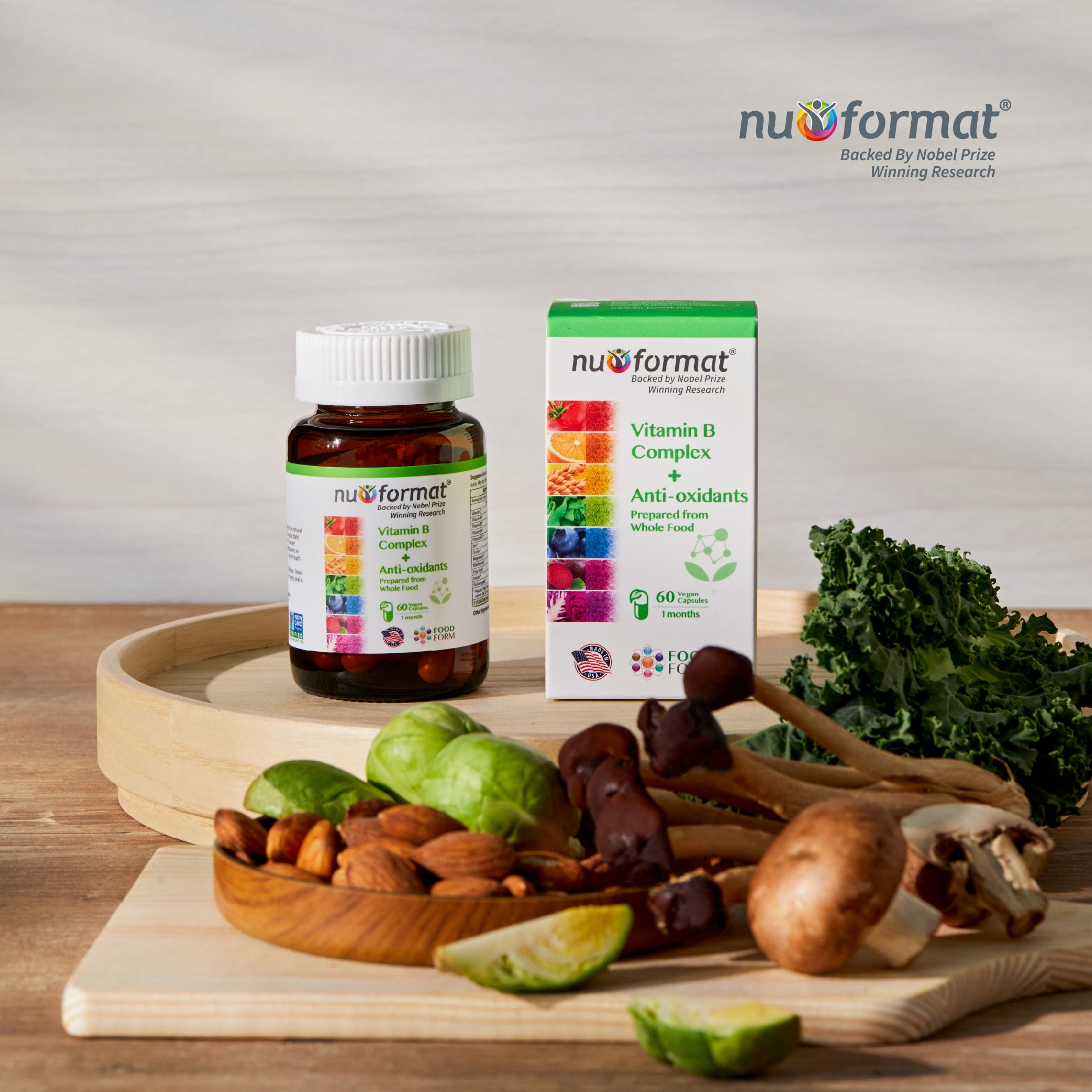 Nu-Format Vitamin B Complex + Anti-oxidants (60 capsules)