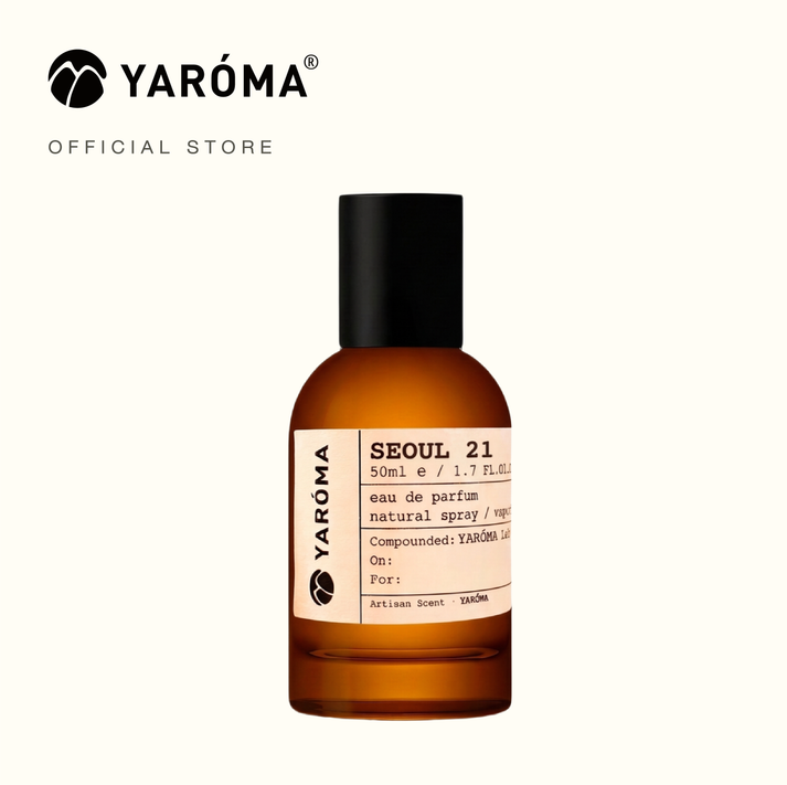 YARÓMA Seoul 21 Eau de Parfum 50 mL amber bottle with black cap